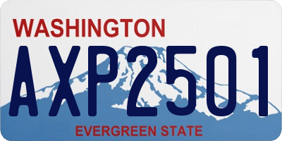 WA license plate AXP2501