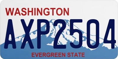 WA license plate AXP2504