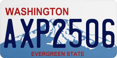 WA license plate AXP2506
