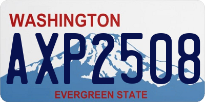 WA license plate AXP2508