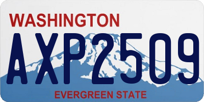 WA license plate AXP2509