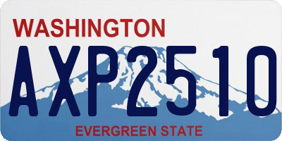 WA license plate AXP2510