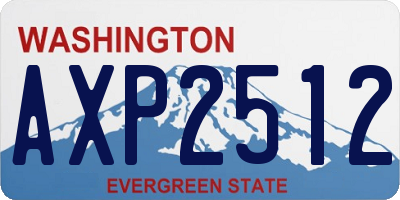 WA license plate AXP2512