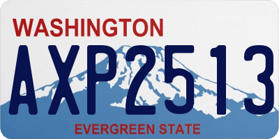 WA license plate AXP2513
