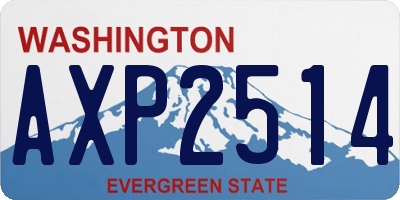 WA license plate AXP2514
