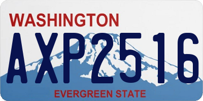 WA license plate AXP2516