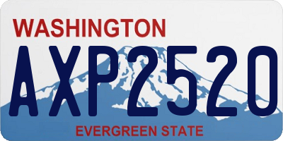 WA license plate AXP2520