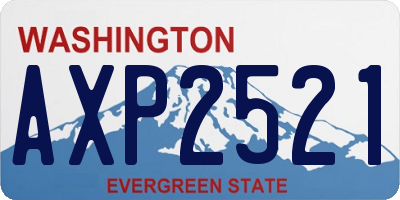 WA license plate AXP2521