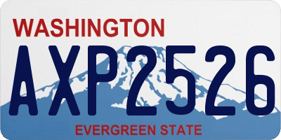 WA license plate AXP2526