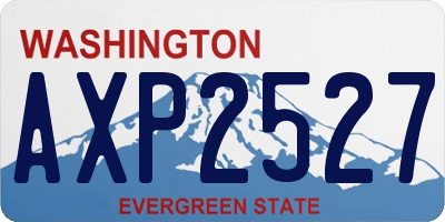 WA license plate AXP2527