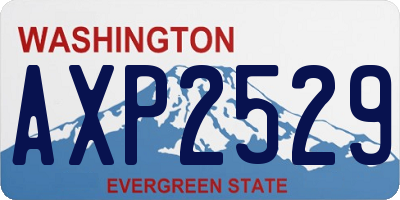 WA license plate AXP2529