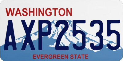 WA license plate AXP2535