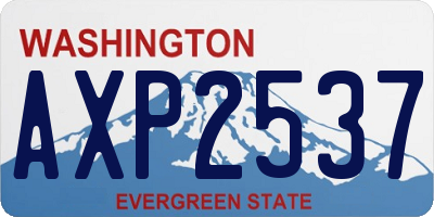 WA license plate AXP2537