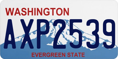 WA license plate AXP2539