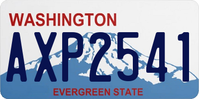 WA license plate AXP2541