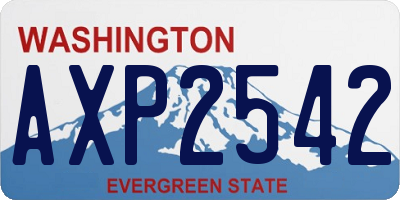 WA license plate AXP2542