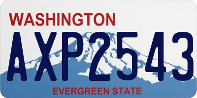 WA license plate AXP2543