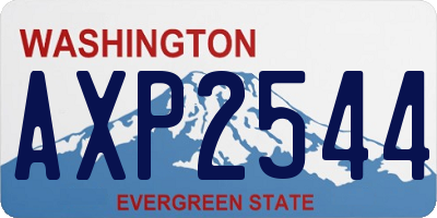 WA license plate AXP2544