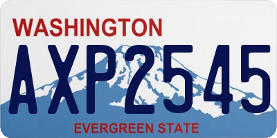 WA license plate AXP2545