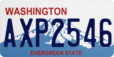 WA license plate AXP2546