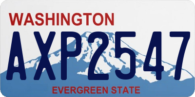 WA license plate AXP2547
