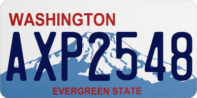 WA license plate AXP2548