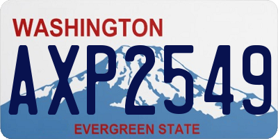 WA license plate AXP2549