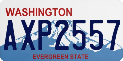 WA license plate AXP2557
