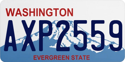 WA license plate AXP2559