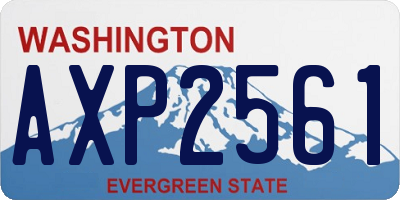 WA license plate AXP2561