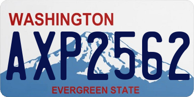 WA license plate AXP2562