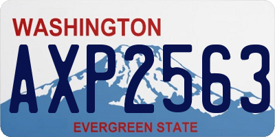 WA license plate AXP2563