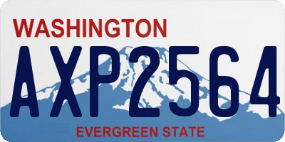 WA license plate AXP2564
