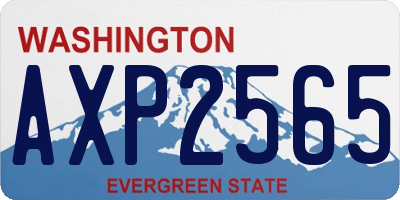 WA license plate AXP2565