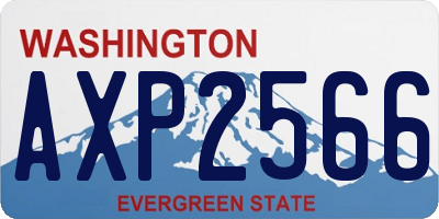 WA license plate AXP2566