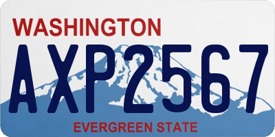 WA license plate AXP2567