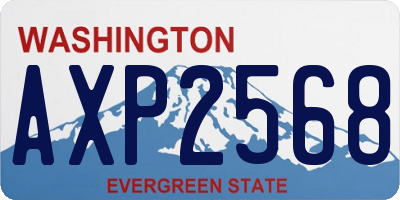 WA license plate AXP2568