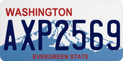 WA license plate AXP2569