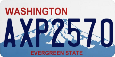 WA license plate AXP2570