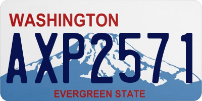 WA license plate AXP2571