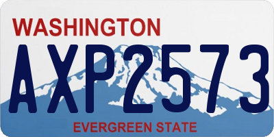 WA license plate AXP2573