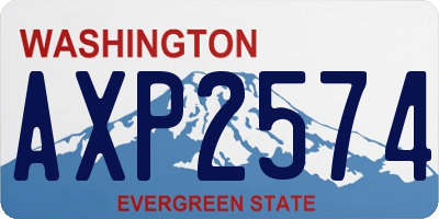 WA license plate AXP2574
