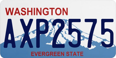 WA license plate AXP2575
