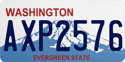 WA license plate AXP2576