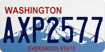 WA license plate AXP2577