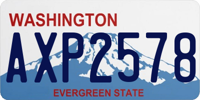 WA license plate AXP2578