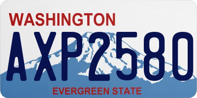WA license plate AXP2580