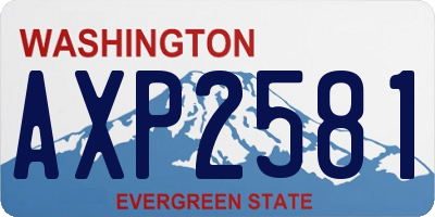 WA license plate AXP2581