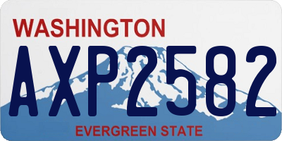 WA license plate AXP2582