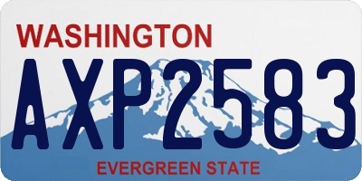 WA license plate AXP2583